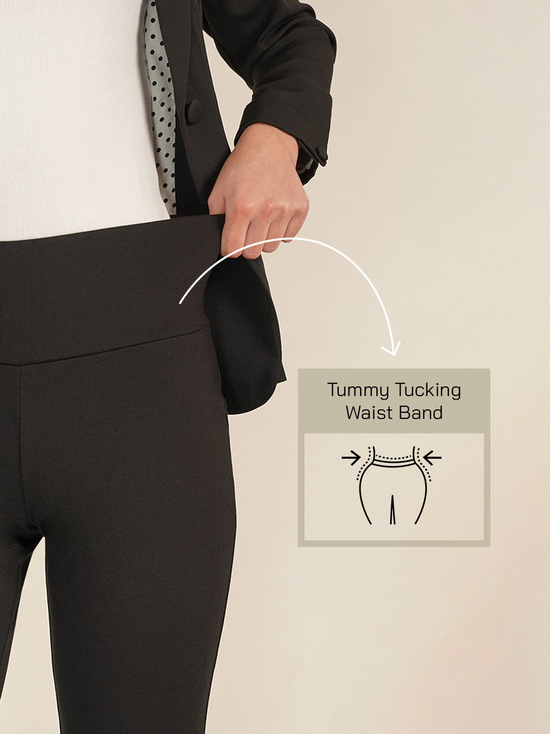 Livin Bootcut Tummy Tucker Pants - Black