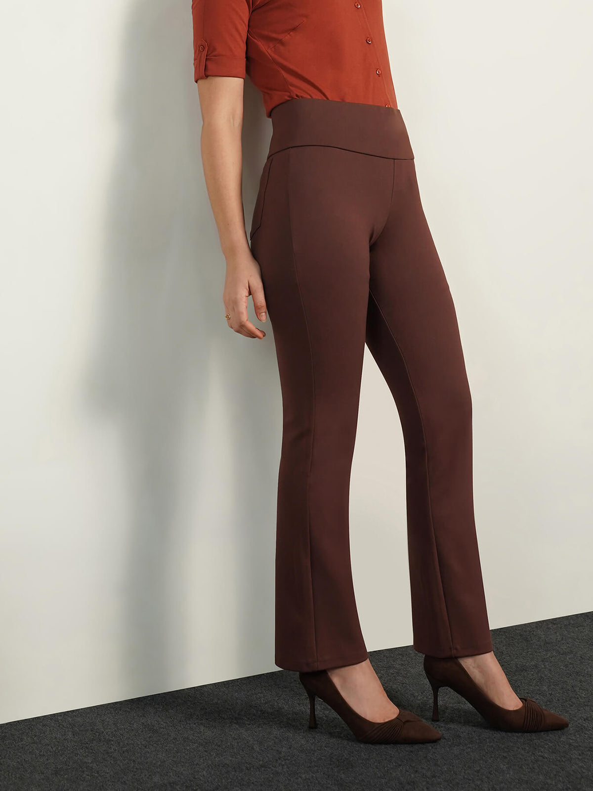 Livin Tummy Tucker Bootcut Pants - Brown