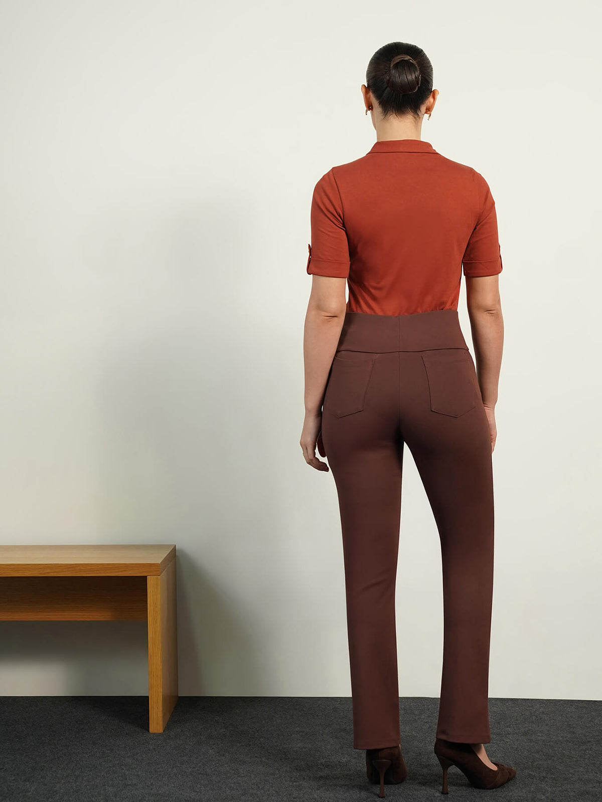 Livin Tummy Tucker Bootcut Pants - Brown