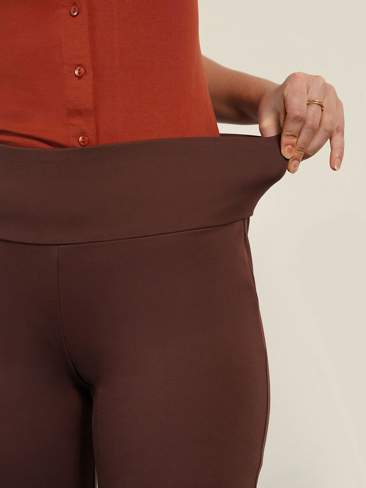 Livin Tummy Tucker Bootcut Pants - Brown