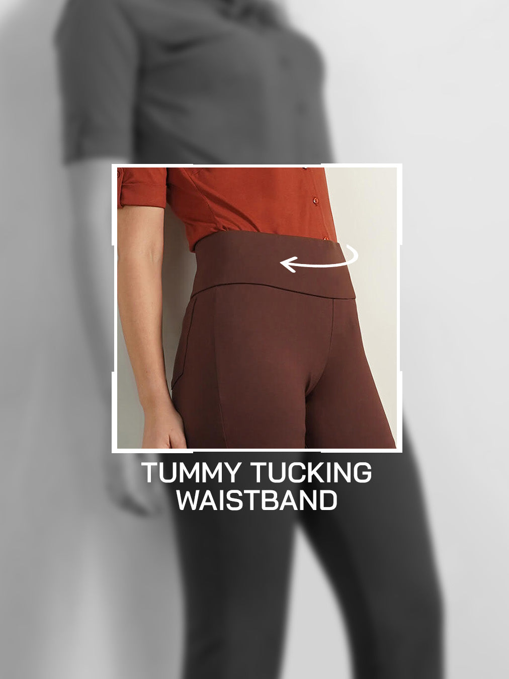 Livin Tummy Tucker Bootcut Pants - Brown