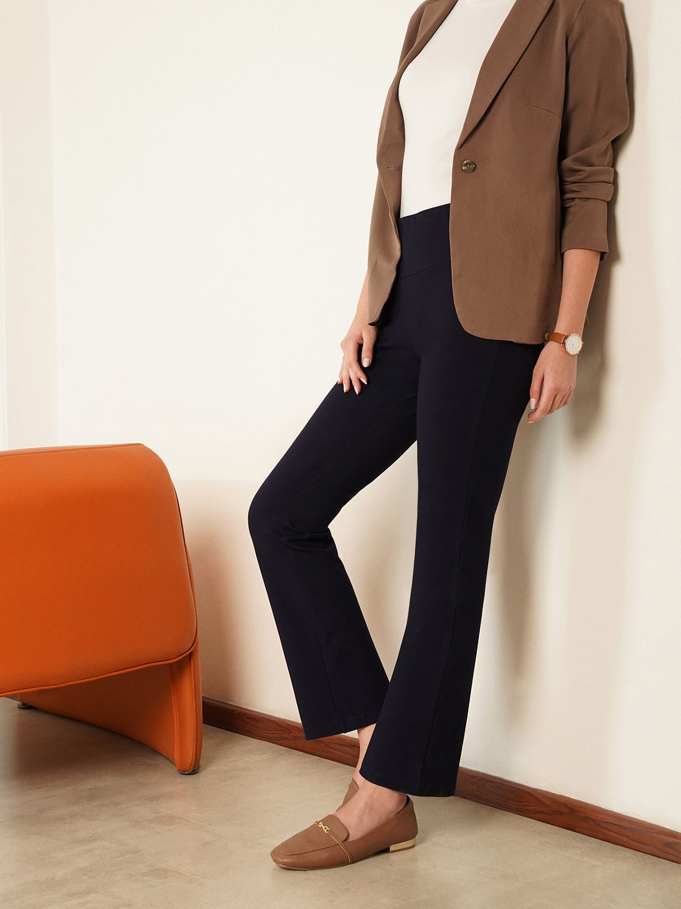 Livin Bootcut Tummy Tucker Pants - Navy