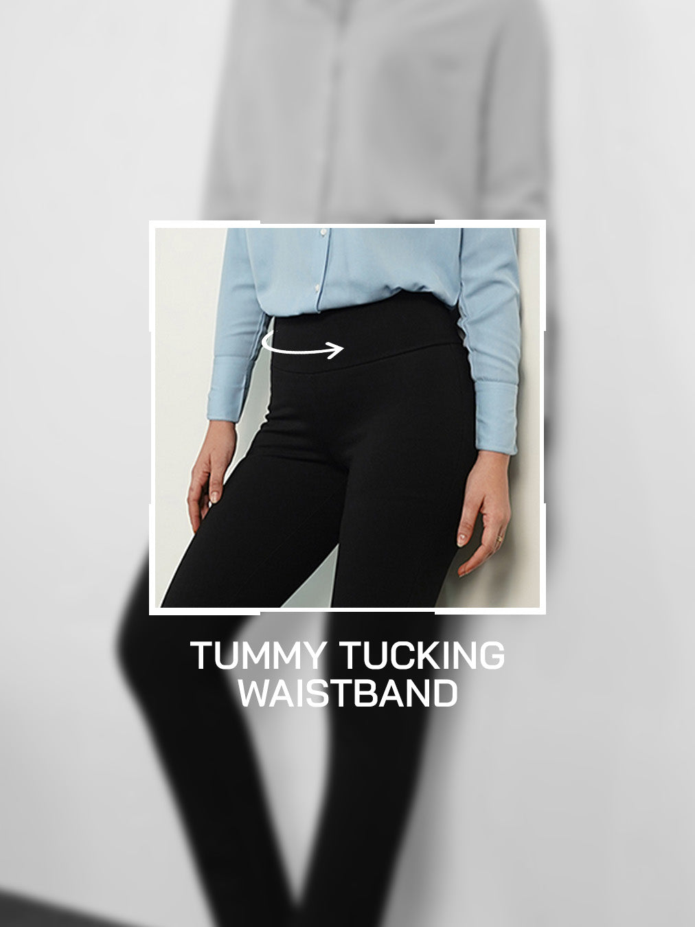 Livin Tummy Tucker Straight Fit Pants - Black
