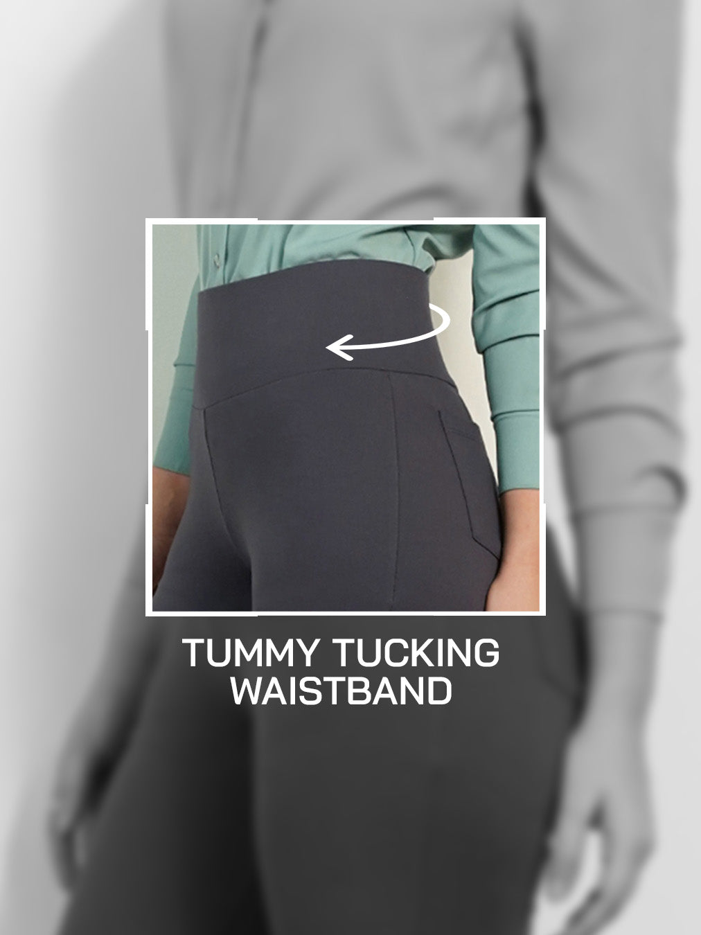 Livin Straight Fit Tummy Tucker Pants - Dark Grey