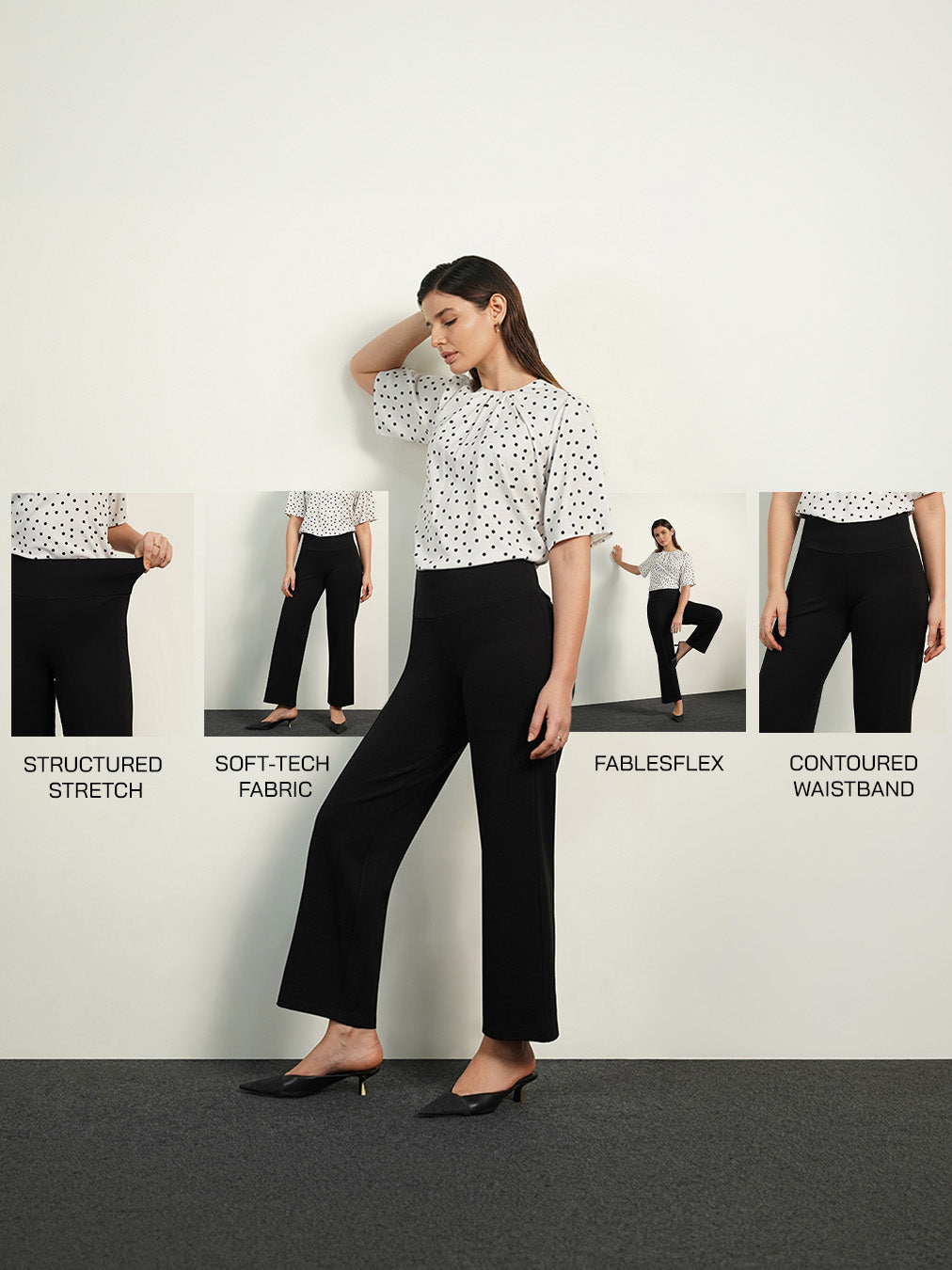 Livin Wide Leg Tummy Tucker Pants - Black