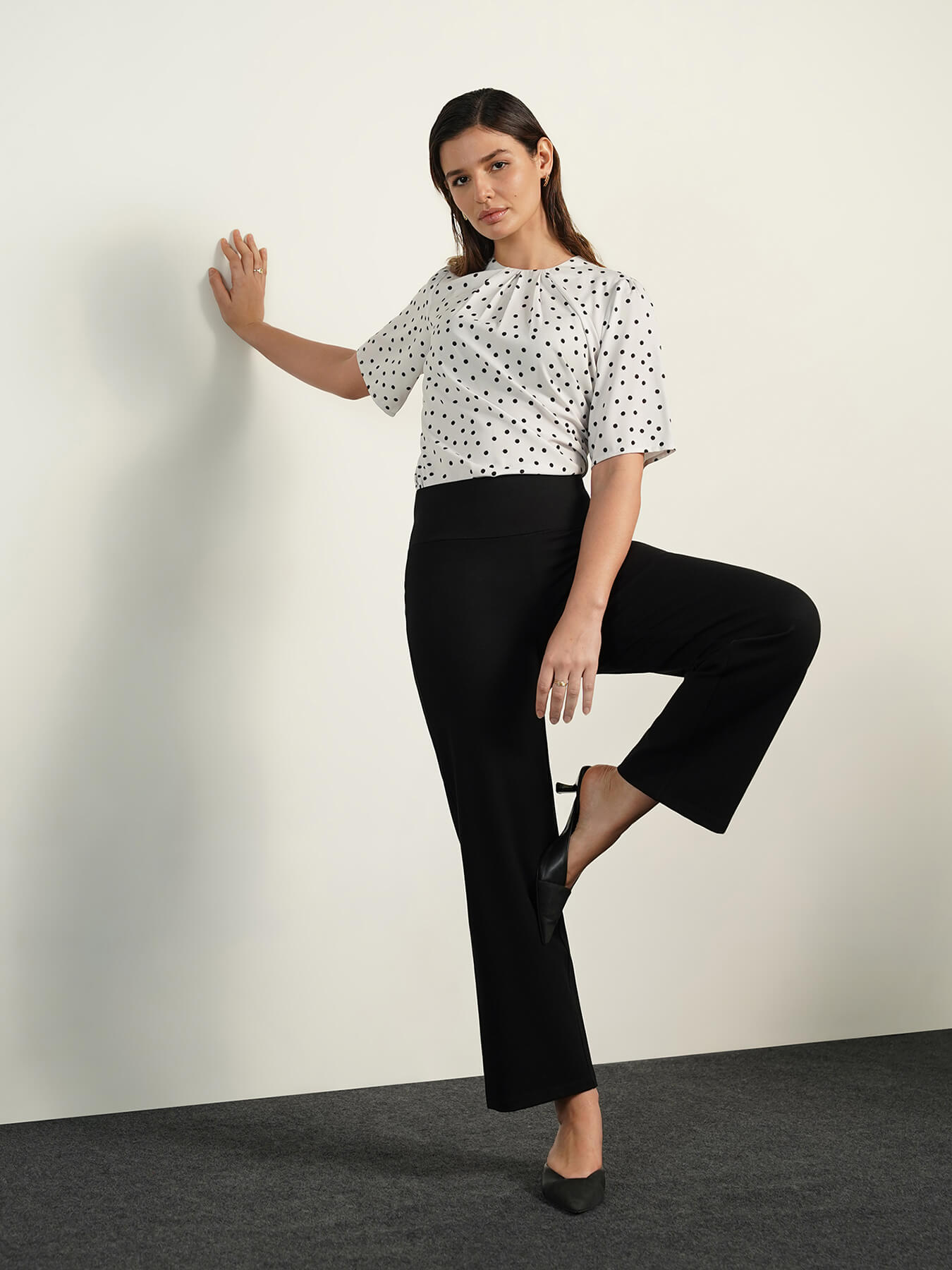 Livin Wide Leg Tummy Tucker Pants - Black