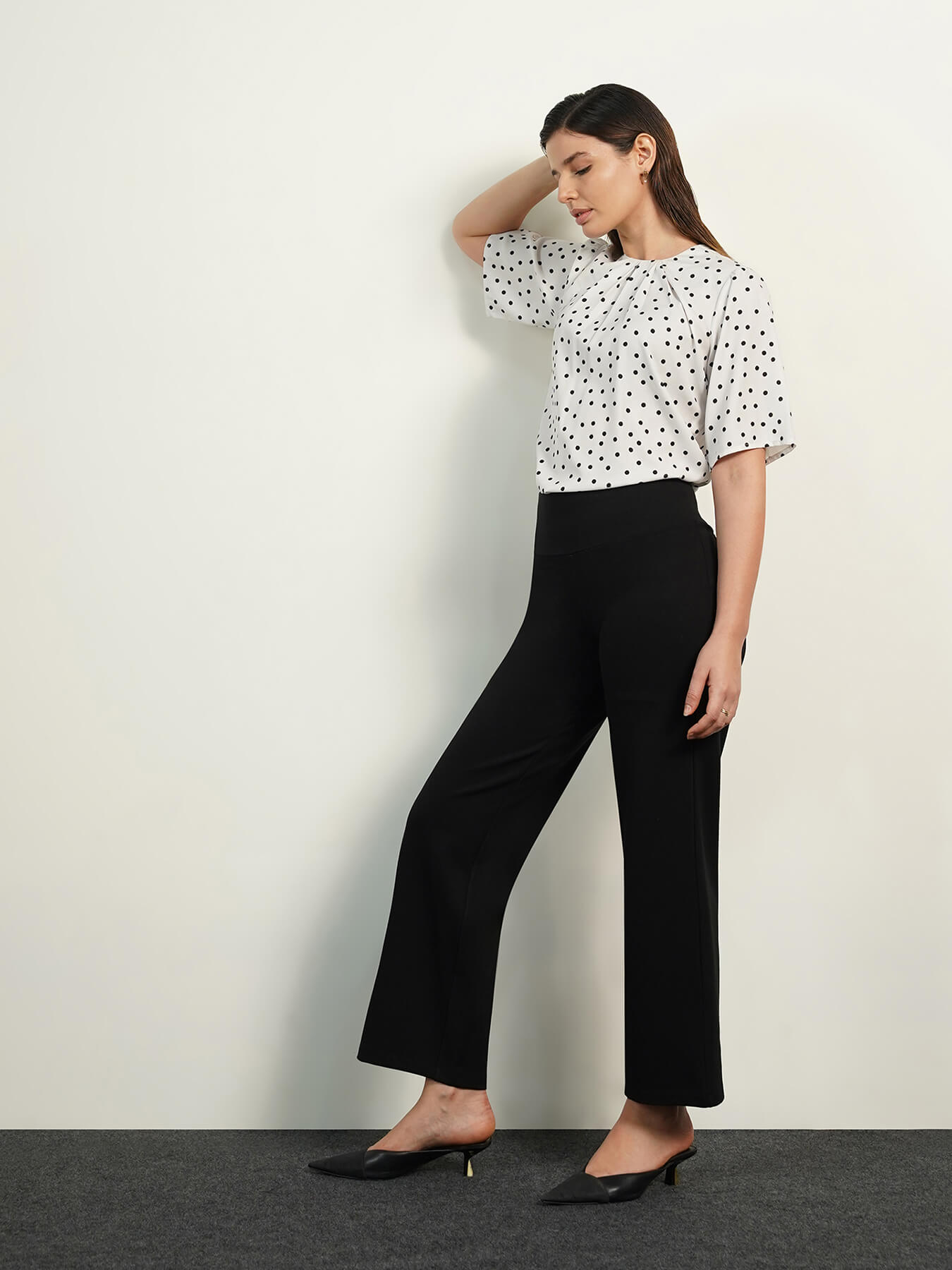 Livin Wide Leg Tummy Tucker Pants - Black