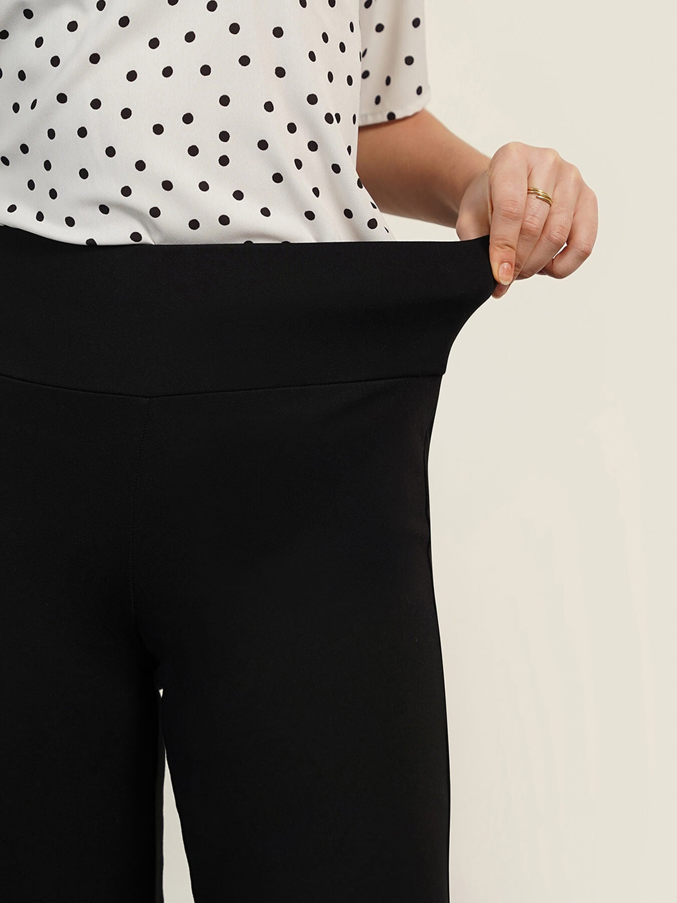 Livin Wide Leg Tummy Tucker Pants - Black