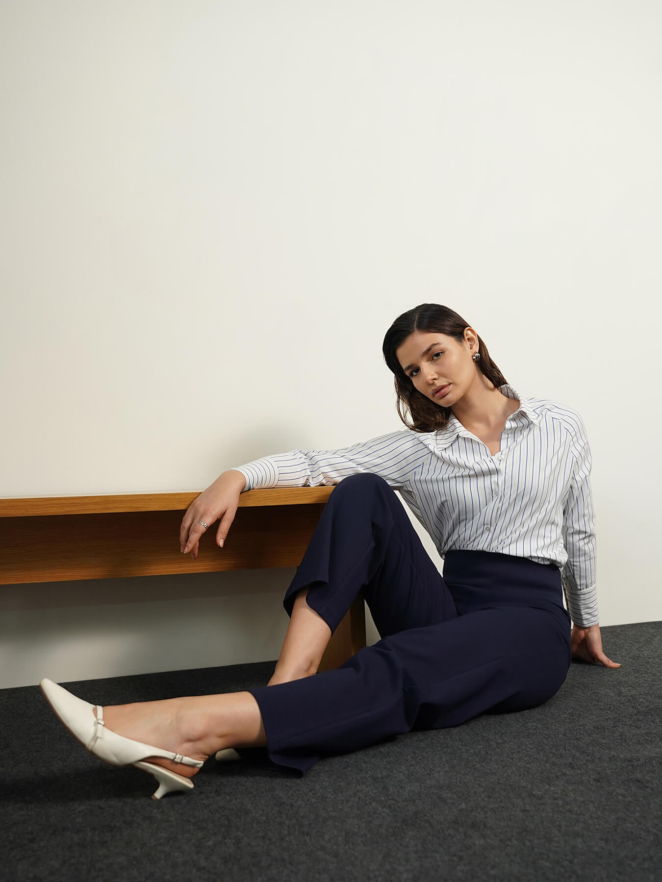 Livin Wide Leg Tummy Tucker Pants - Navy
