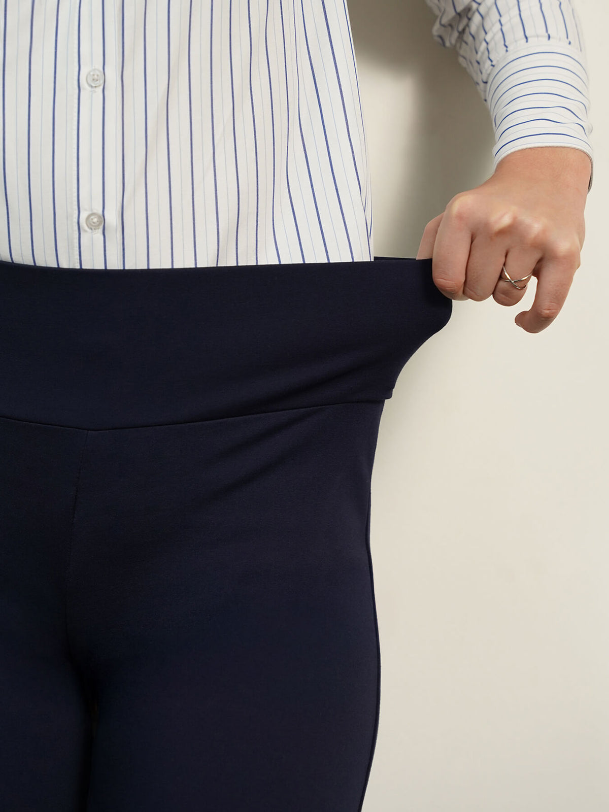 Livin Wide Leg Tummy Tucker Pants - Navy