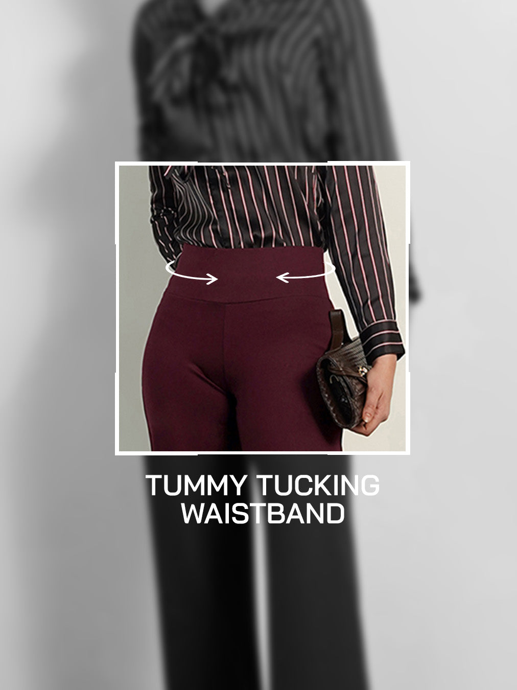 Livin Wide Leg Tummy Tucker Pants - Wine