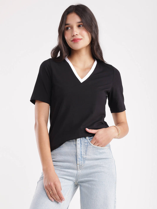 LivSoft Cotton T-Shirt - Black And White
