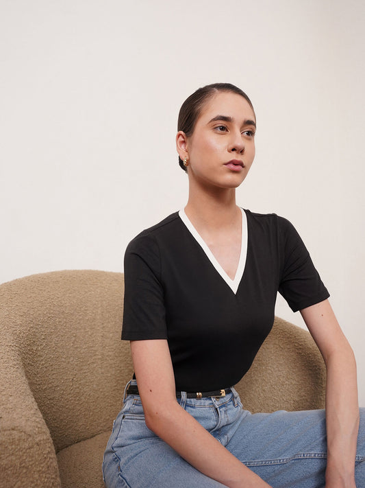 LivSoft Cotton T-Shirt - Black And White