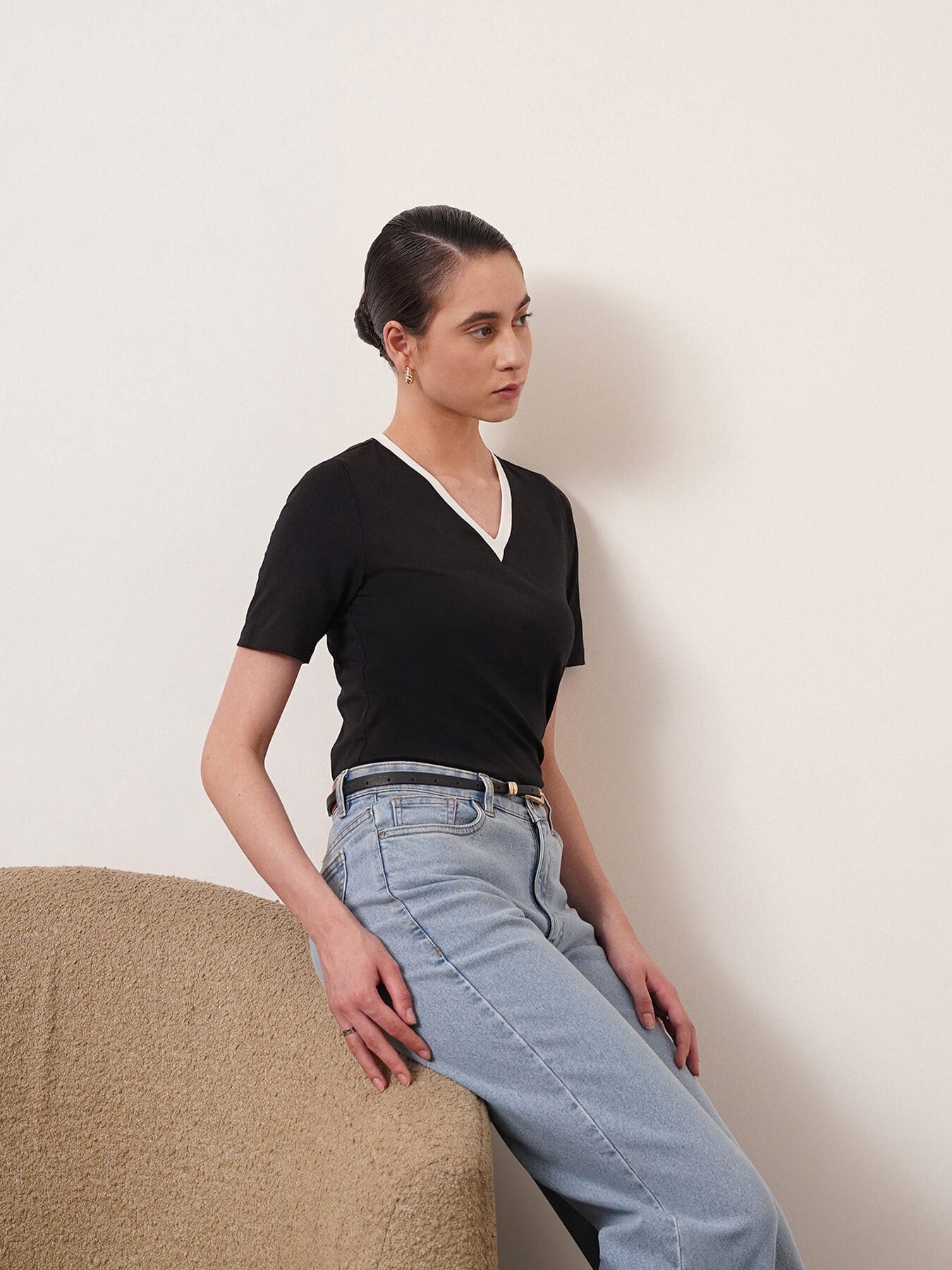 LivSoft Cotton T-Shirt - Black And White