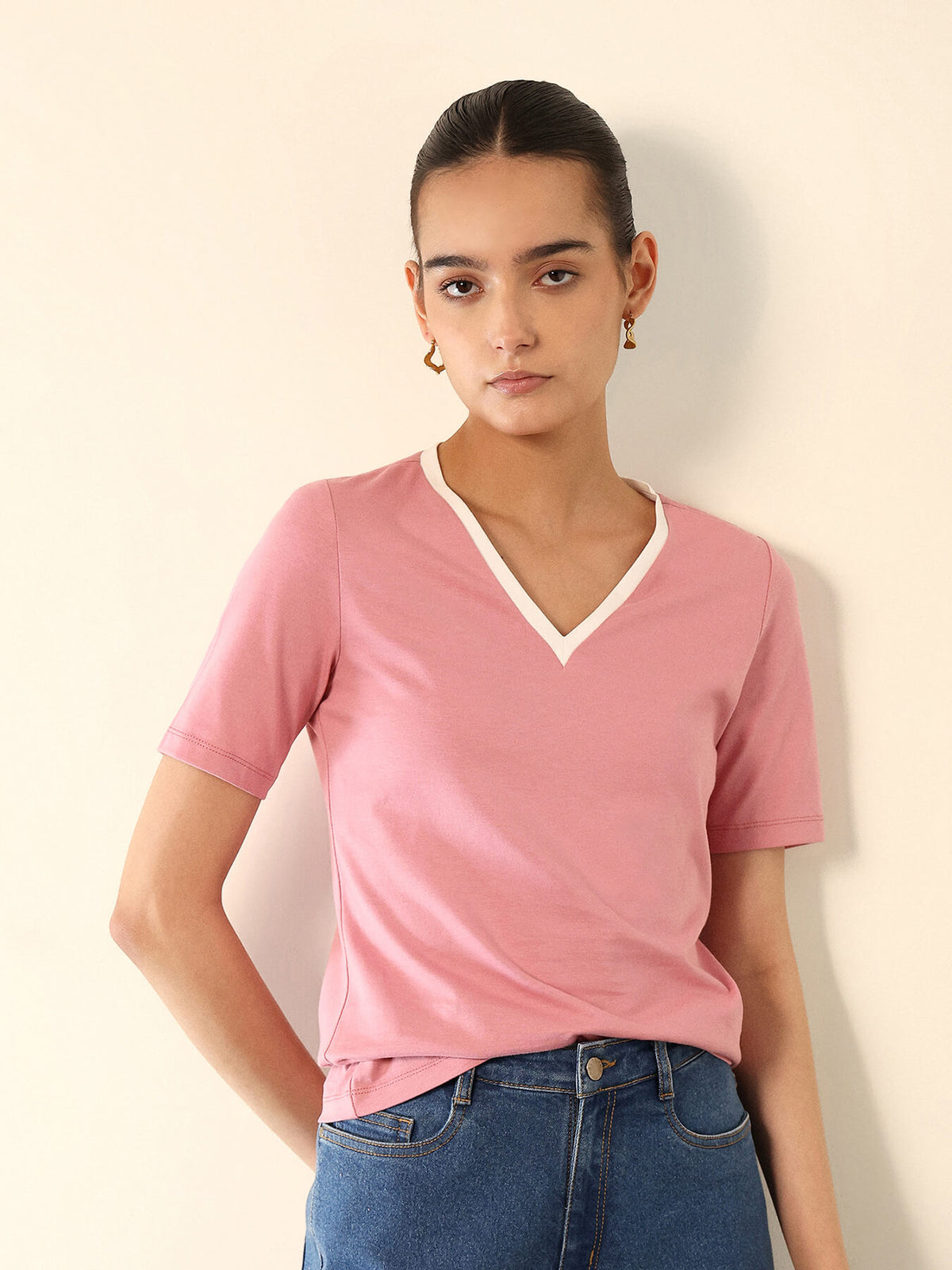 Pure Cotton T-shirt - Pink