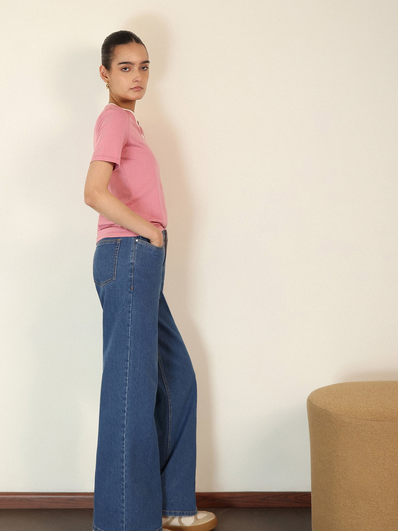 Pure Cotton T-shirt - Pink