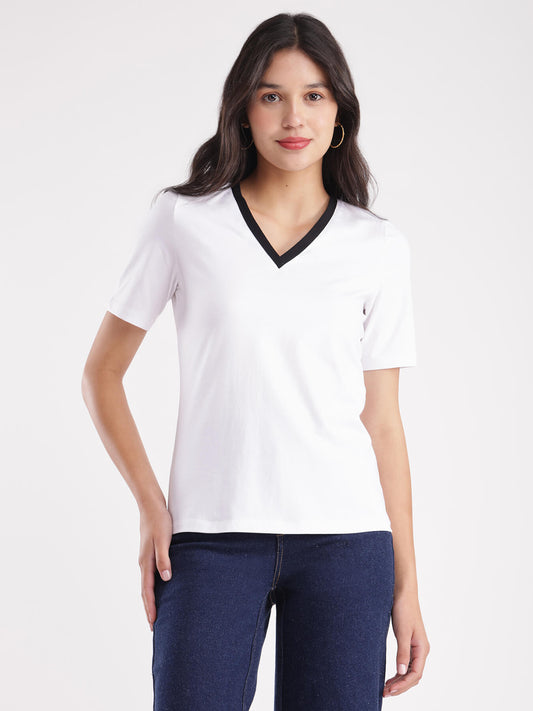 LivSoft Cotton T-Shirt - White And Black