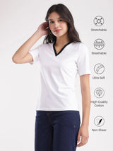 LivSoft Cotton T-Shirt - White And Black