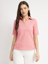 Cotton Polo T-Shirt - Pink