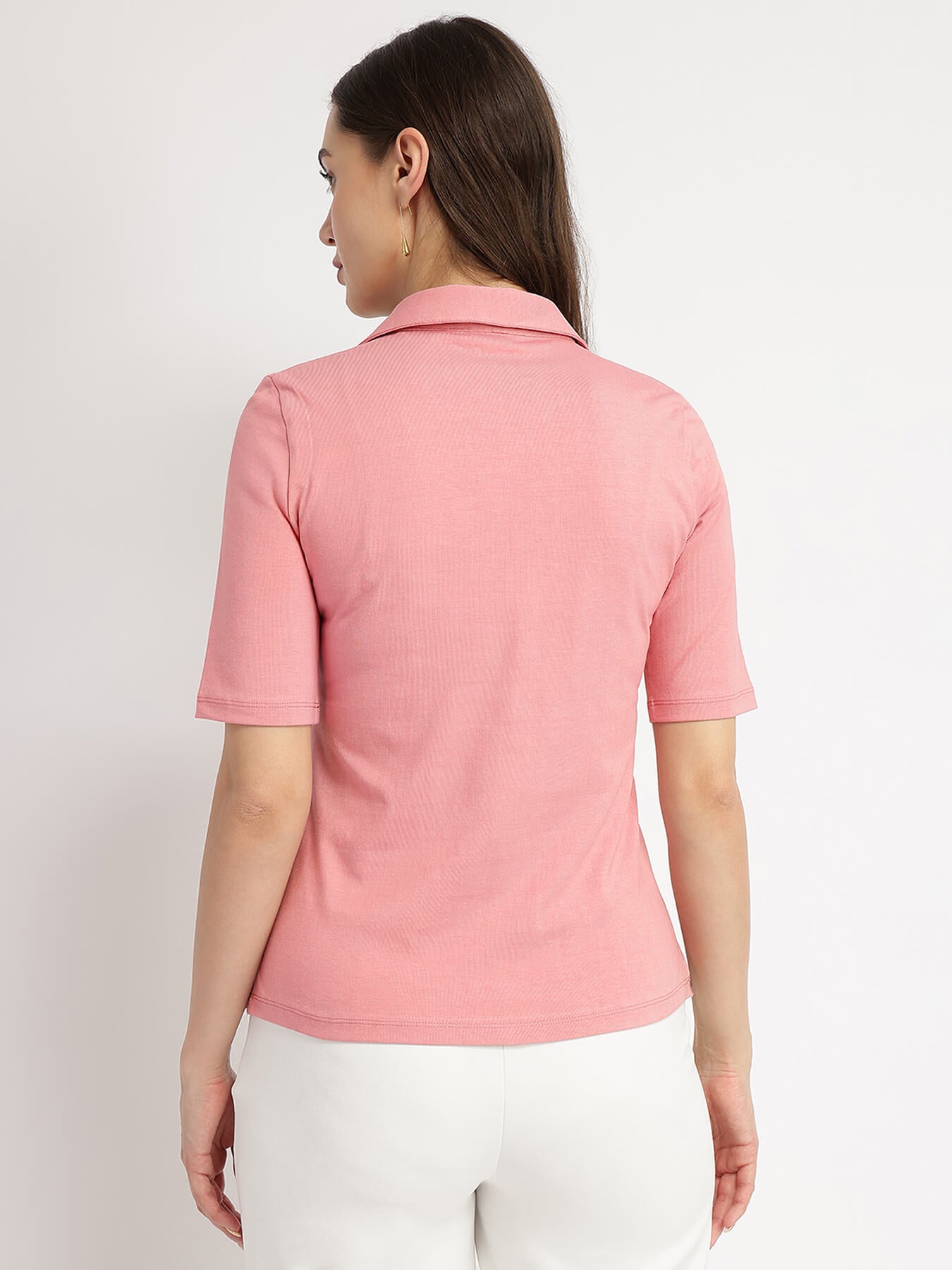Cotton Polo T-Shirt - Pink