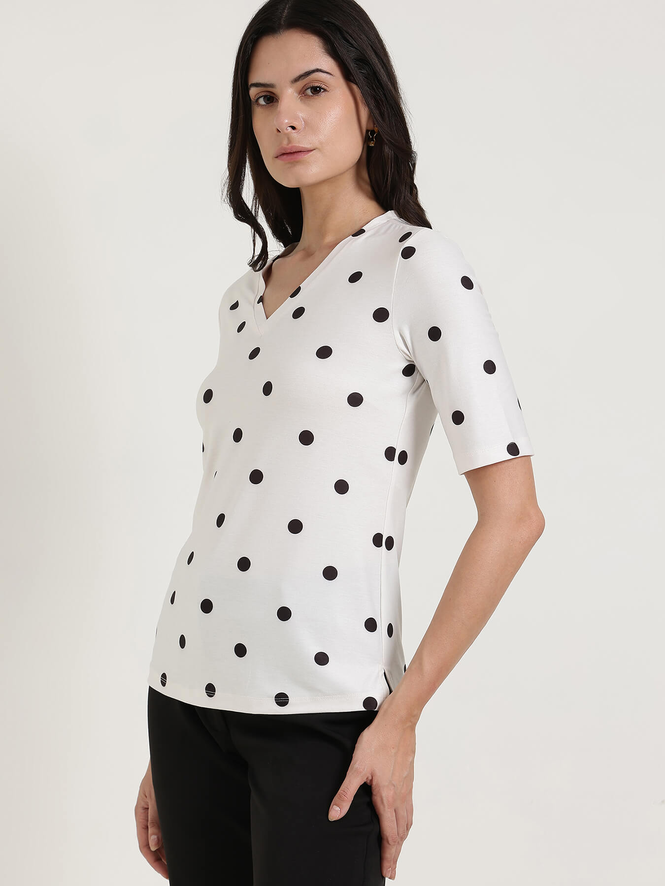 Polka Dot T-Shirt - Off White
