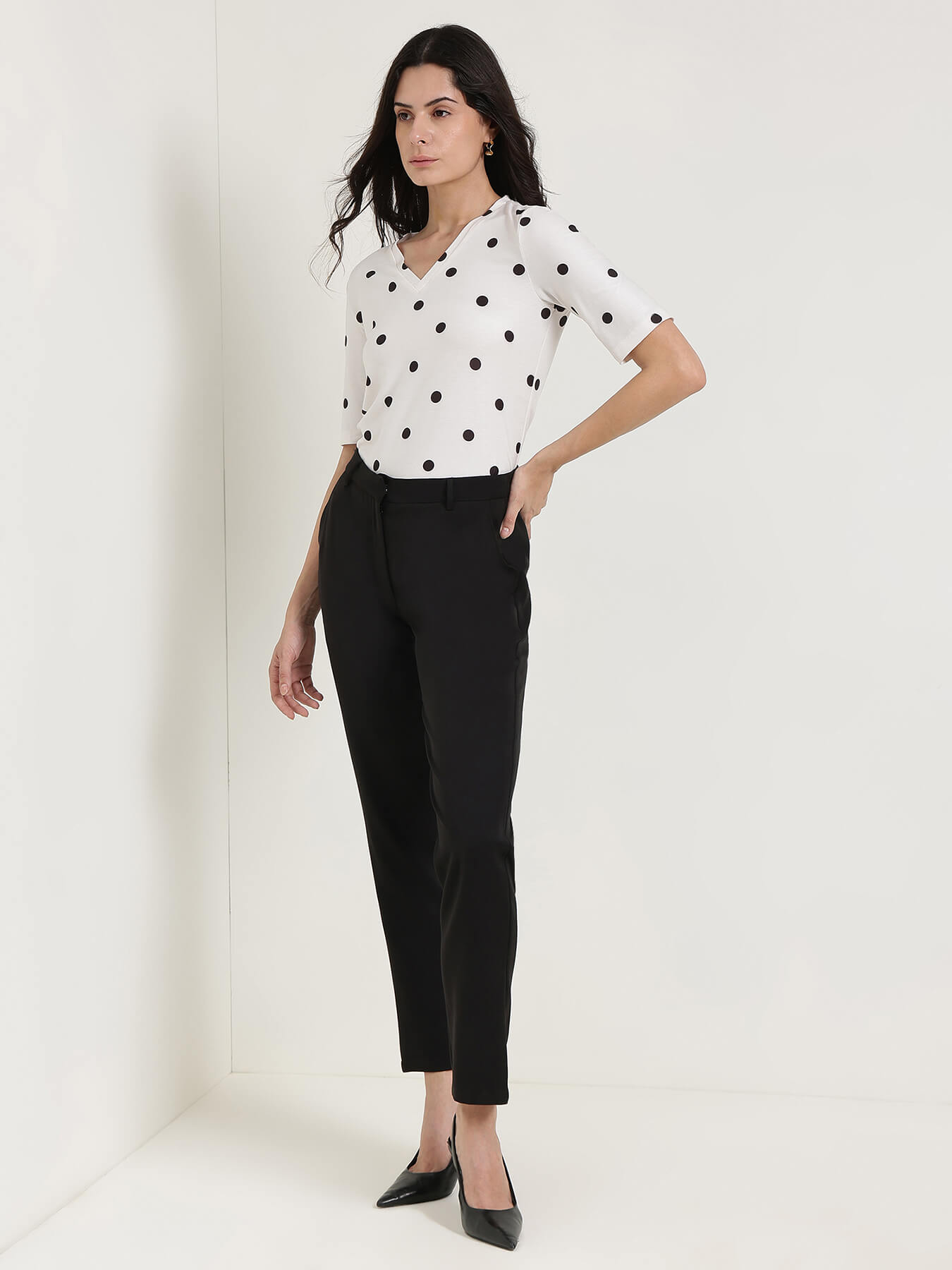 Polka Dot T-Shirt - Off White