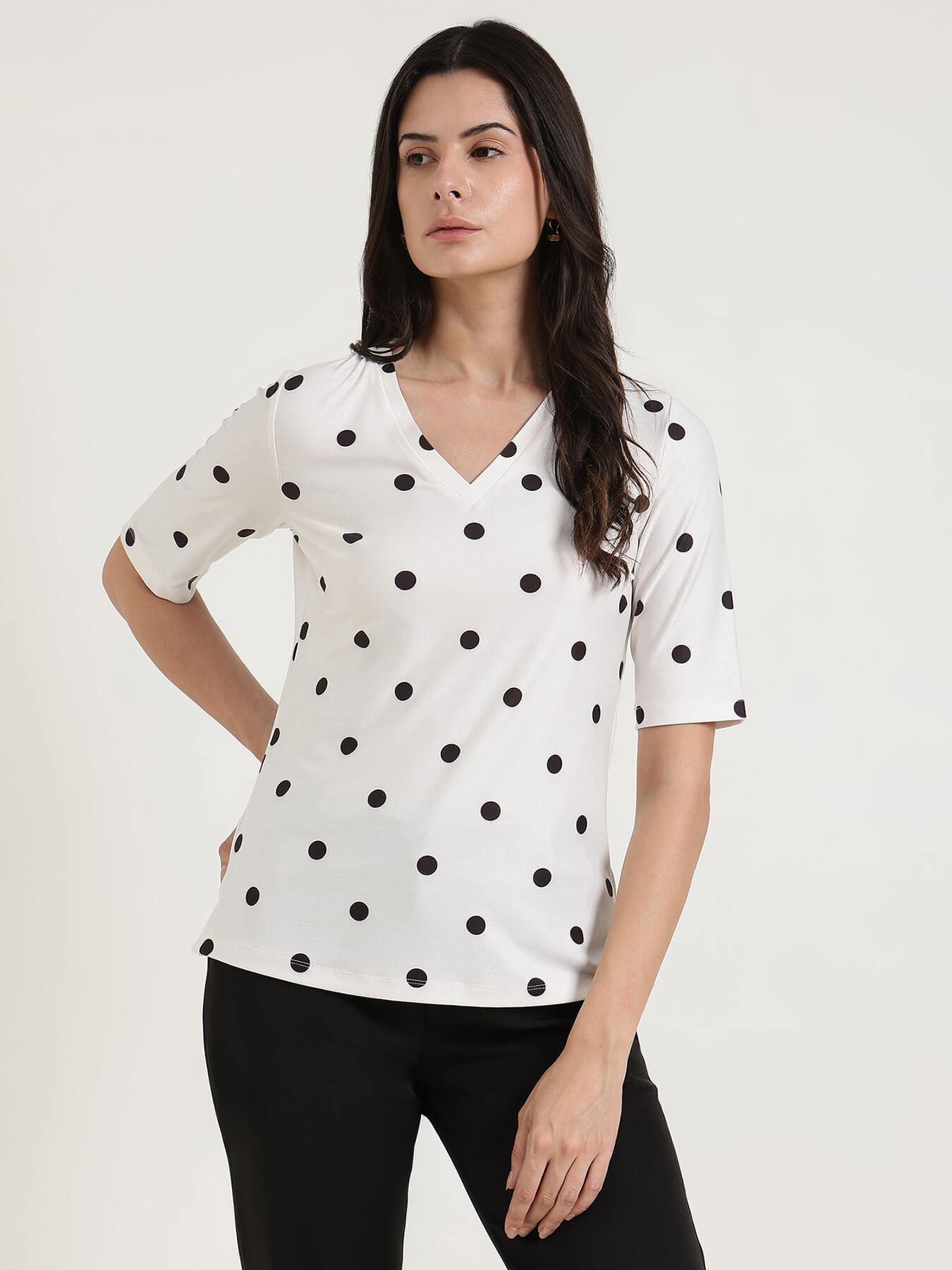 Polka Dot T-Shirt - Off White