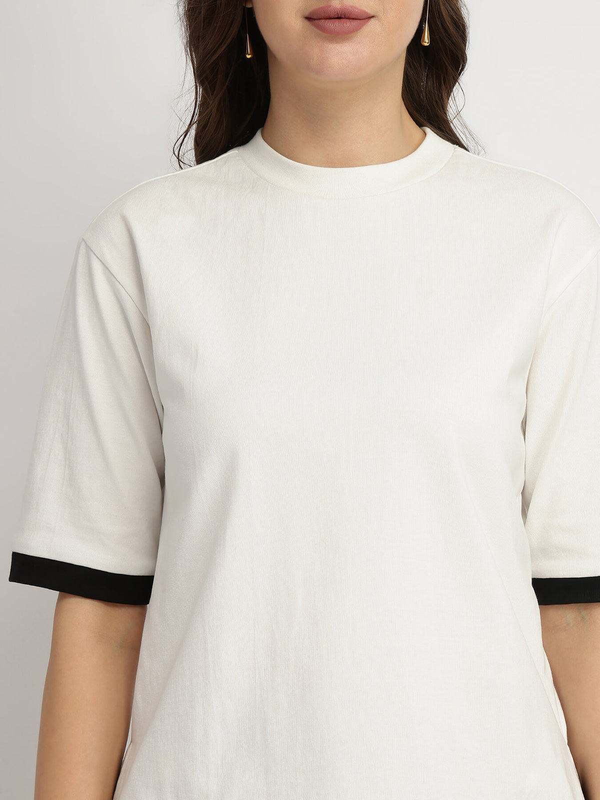 Cotton Crew Neck T-Shirt - White