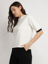 Cotton Crew Neck T-Shirt - White