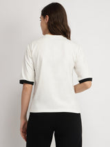 Cotton Crew Neck T-Shirt - White