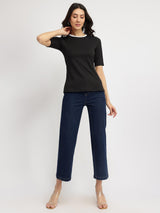 Colourblocked T-Shirt - Black
