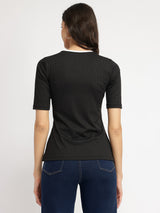 Colourblocked T-Shirt - Black