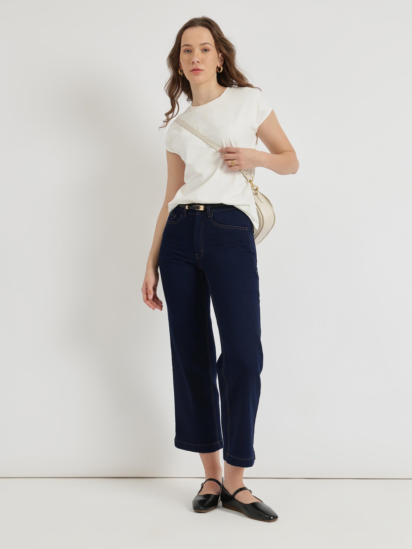 Cotton Crew Neck T-Shirt - White
