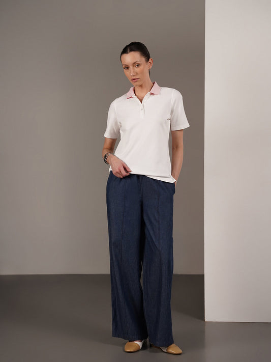 Cotton Polo T-Shirt - White