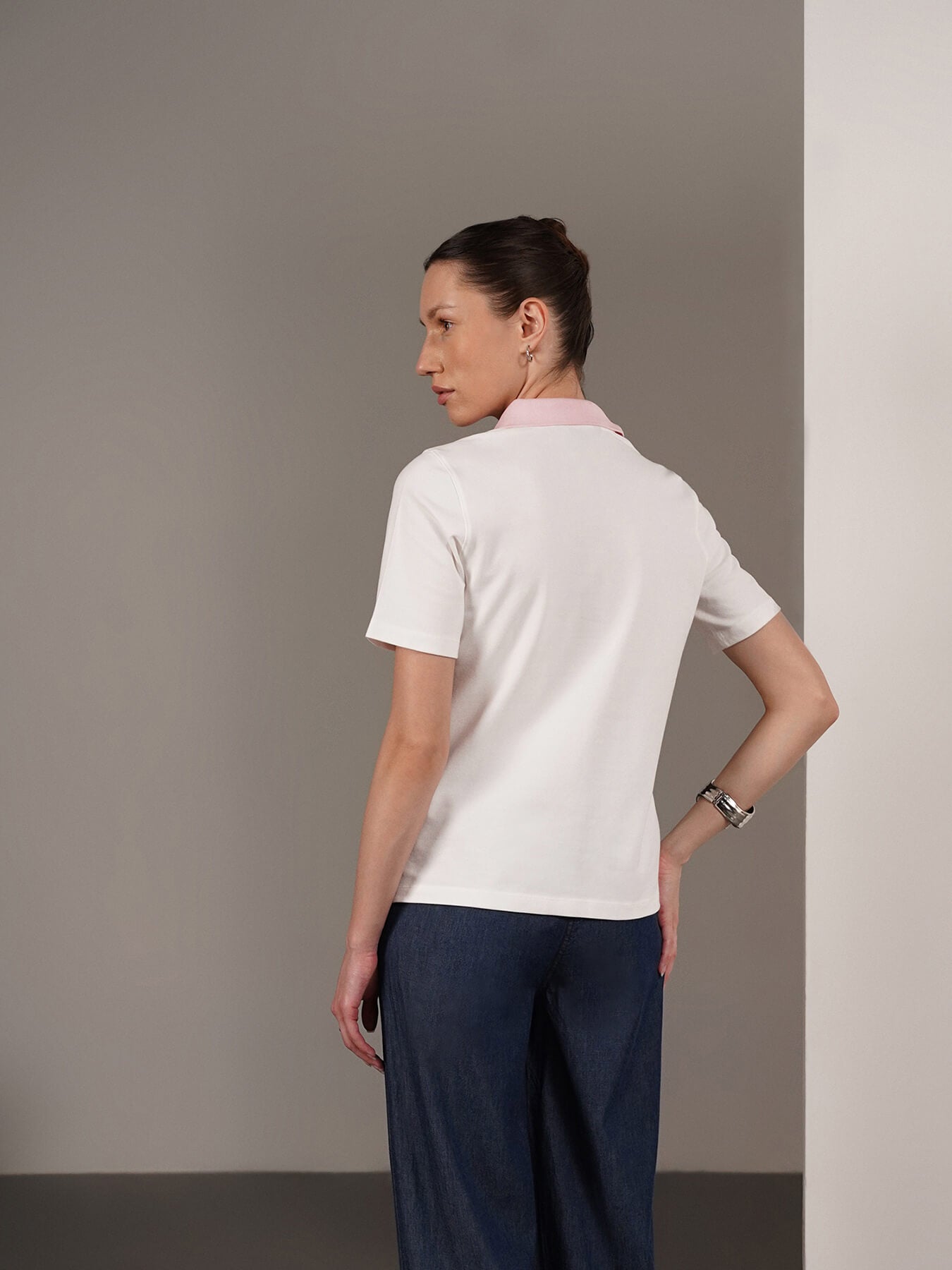 Cotton Polo T-Shirt - White