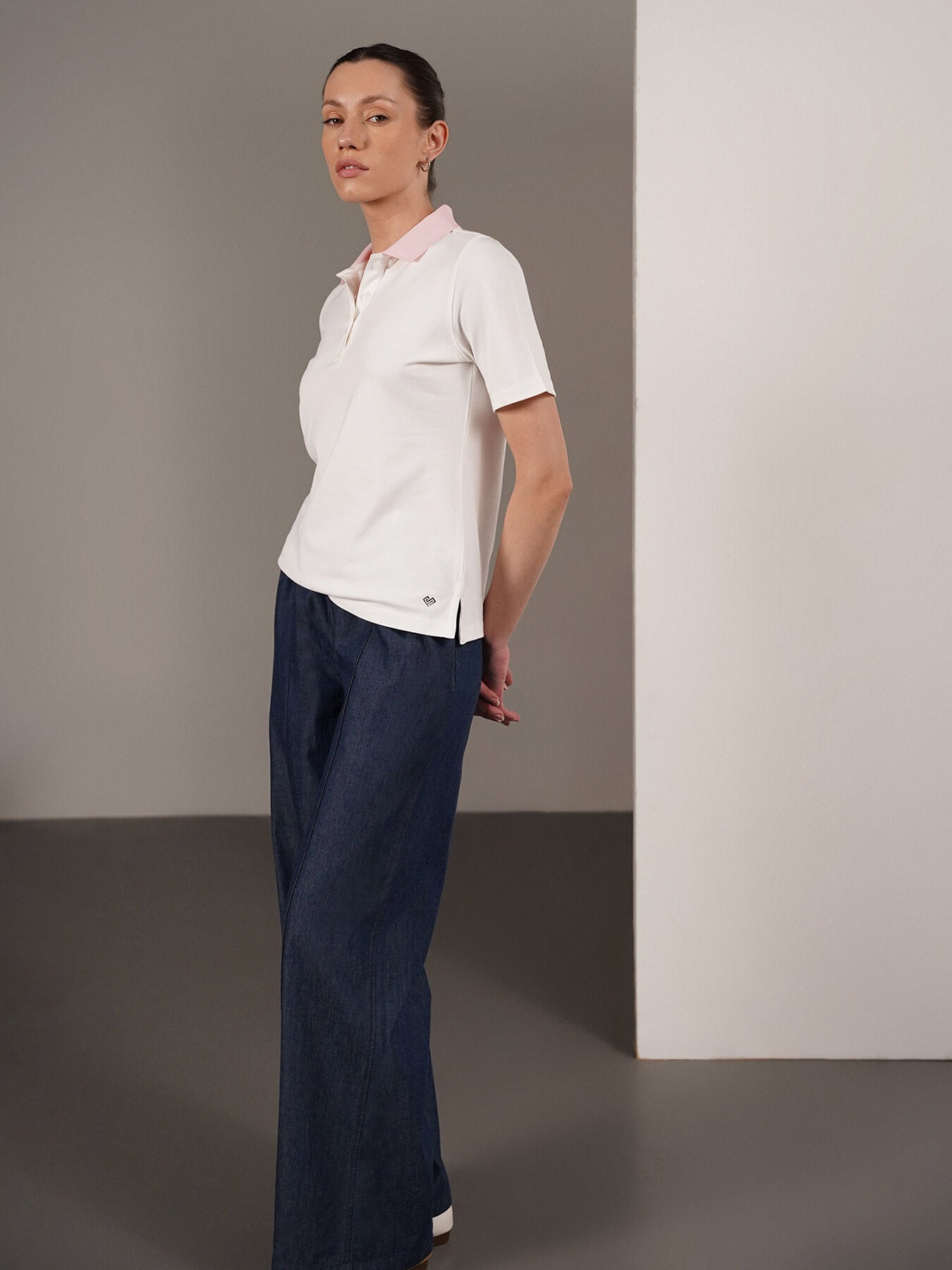 Cotton Polo T-Shirt - White