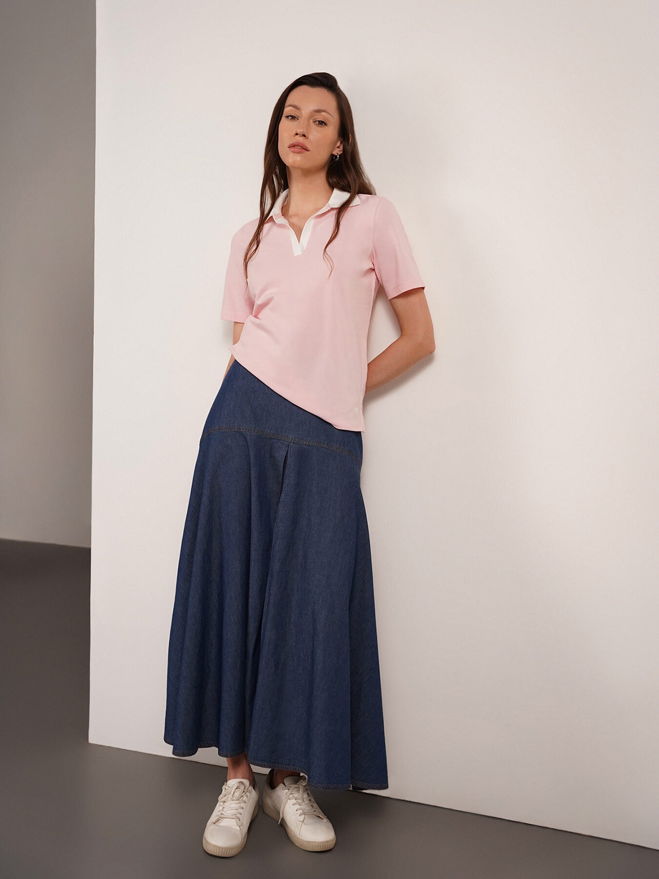 Cotton Polo T-Shirt - Pink