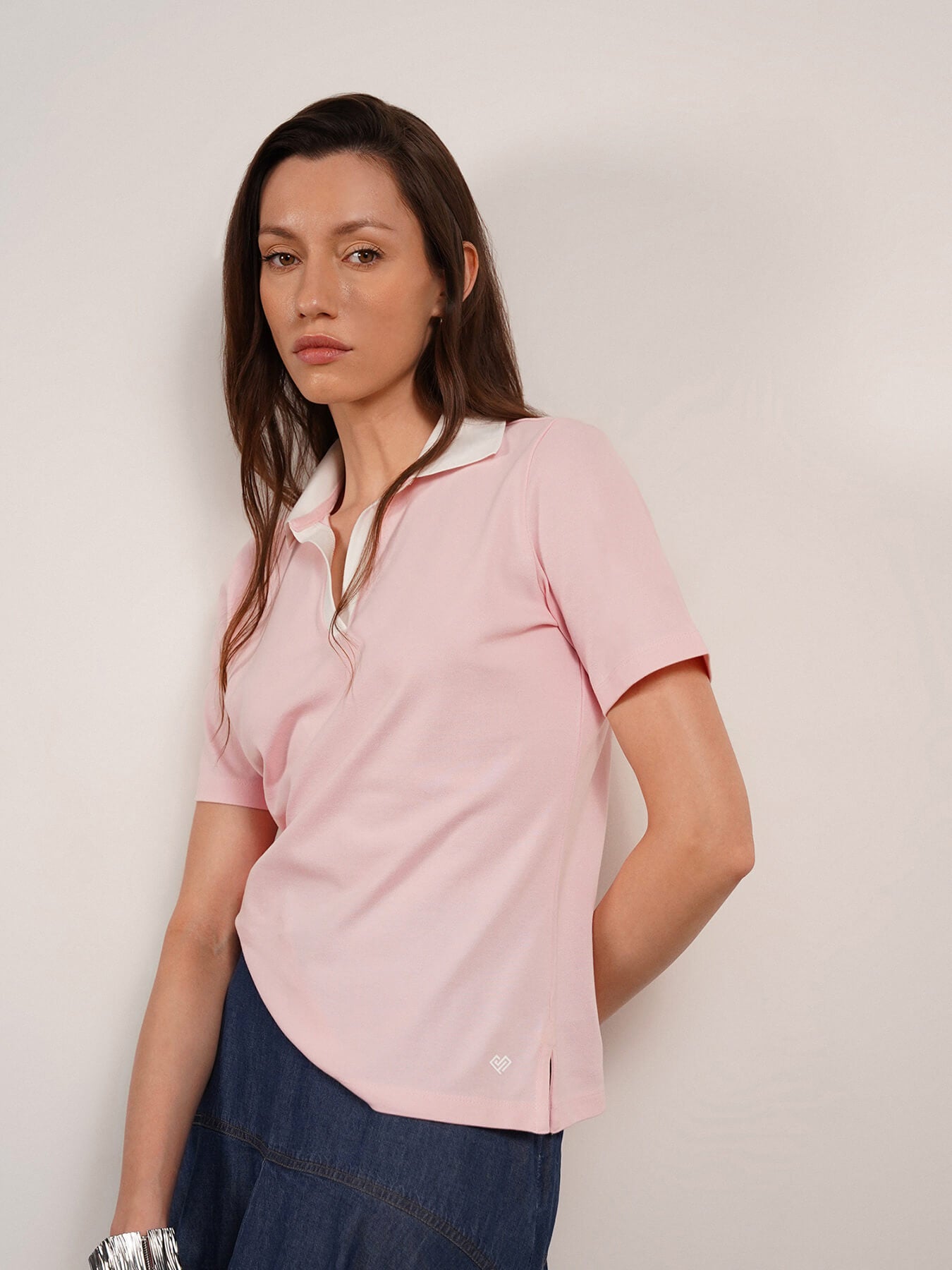 Cotton Polo T-Shirt - Pink