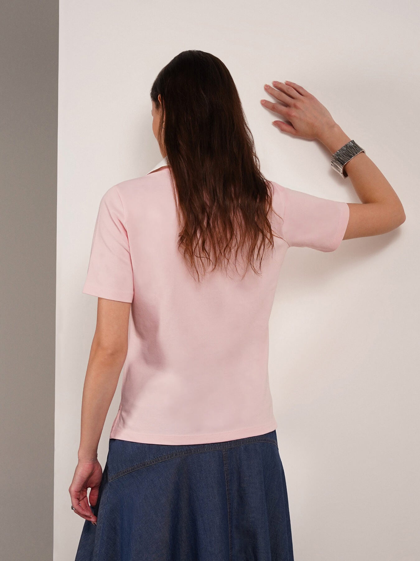 Cotton Polo T-Shirt - Pink