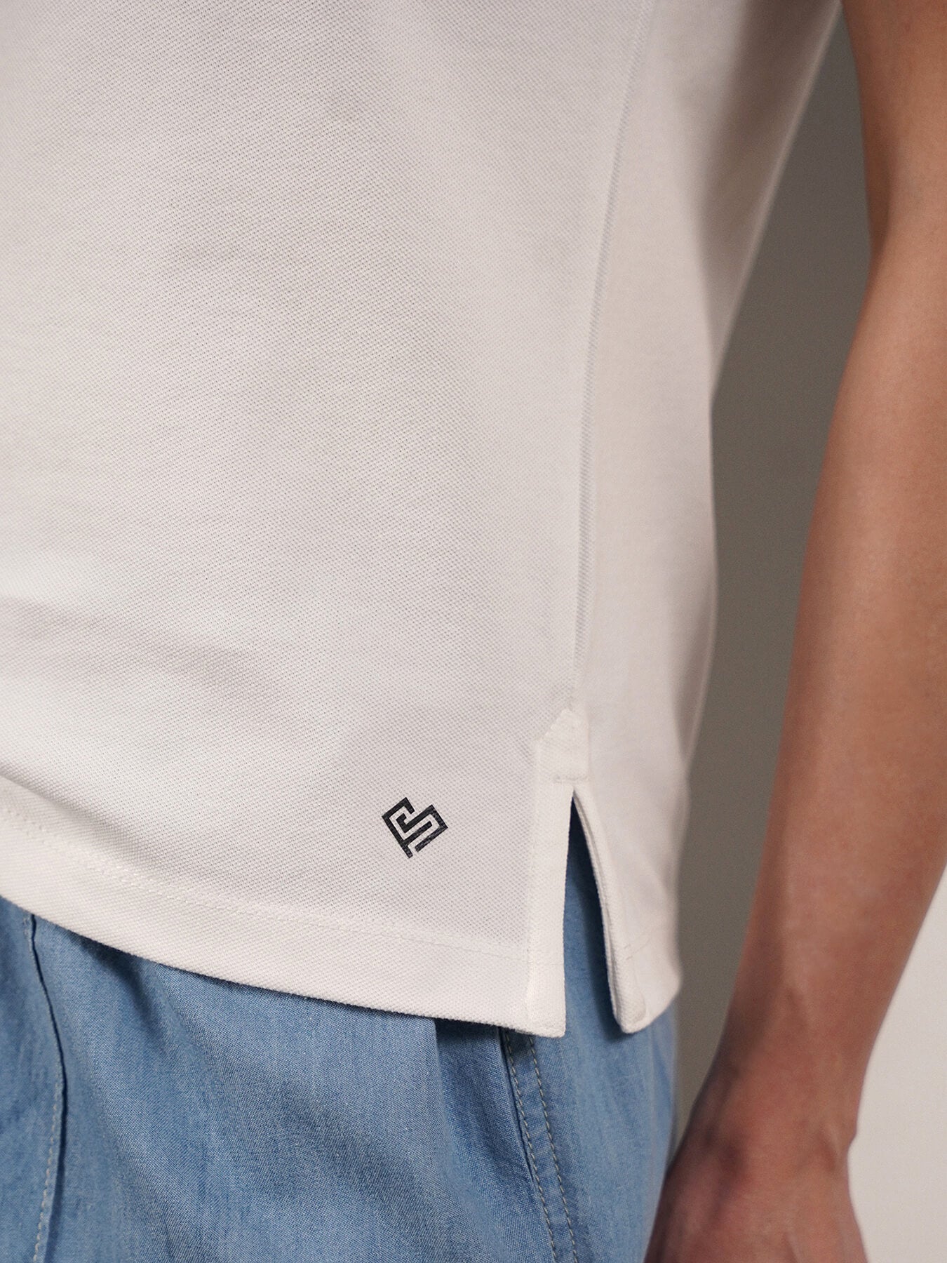 Cotton Polo T-Shirt - White