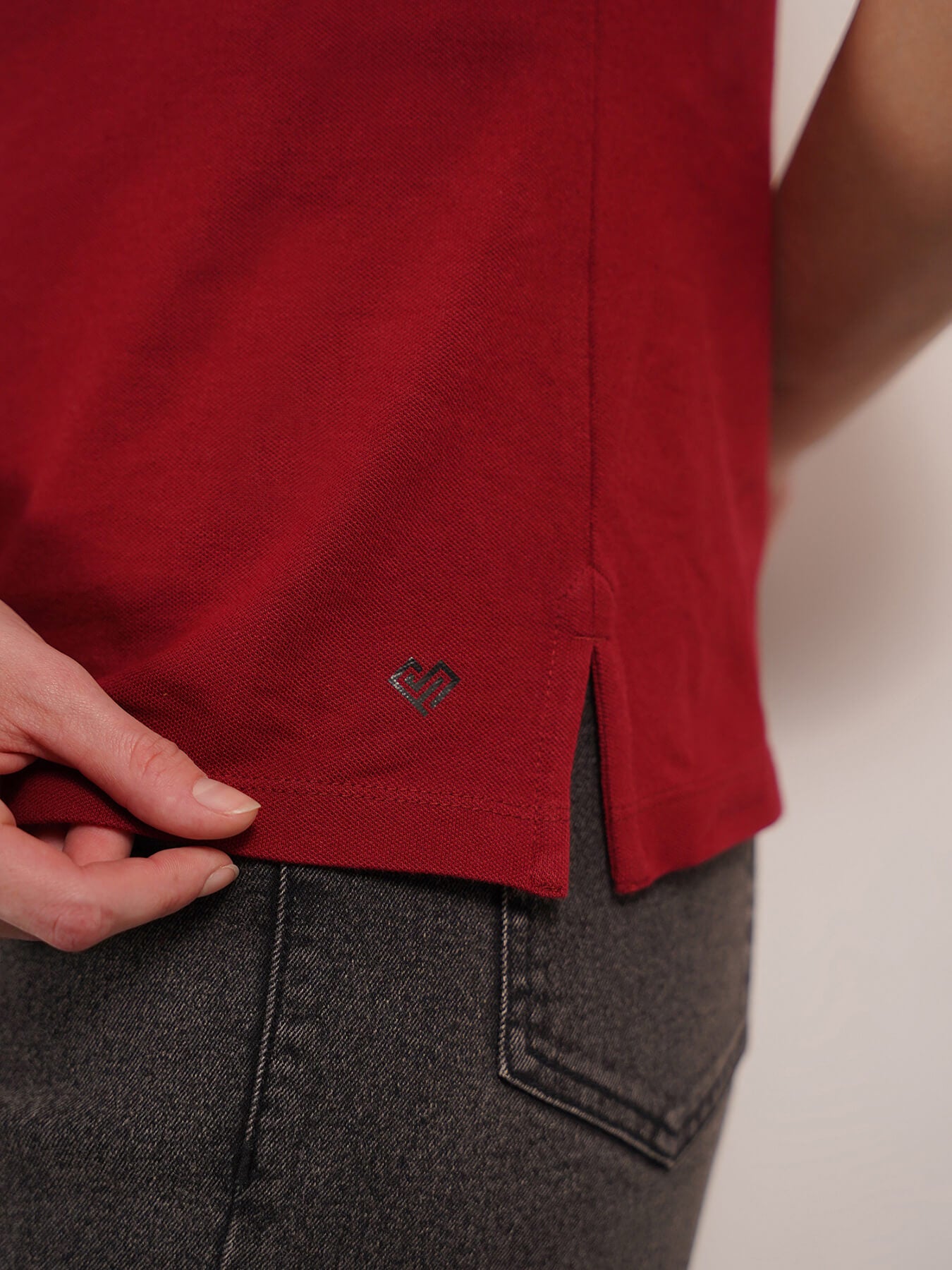 Cotton Polo T-Shirt - Wine