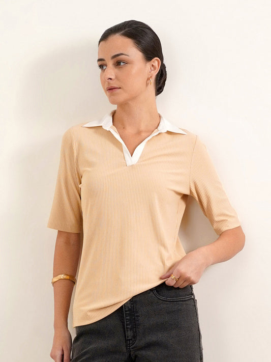 Polo T-shirt - Beige