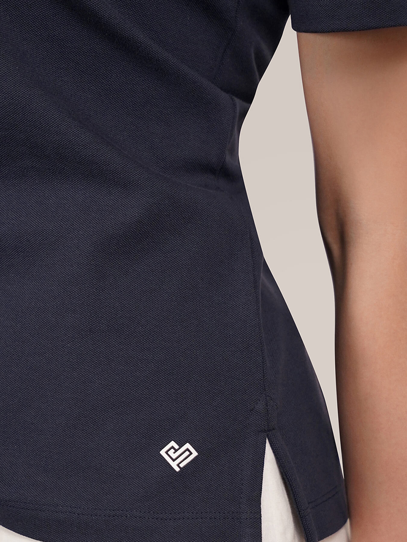 Cotton Polo T-Shirt - Navy