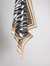 Animal Print Scarf - Black