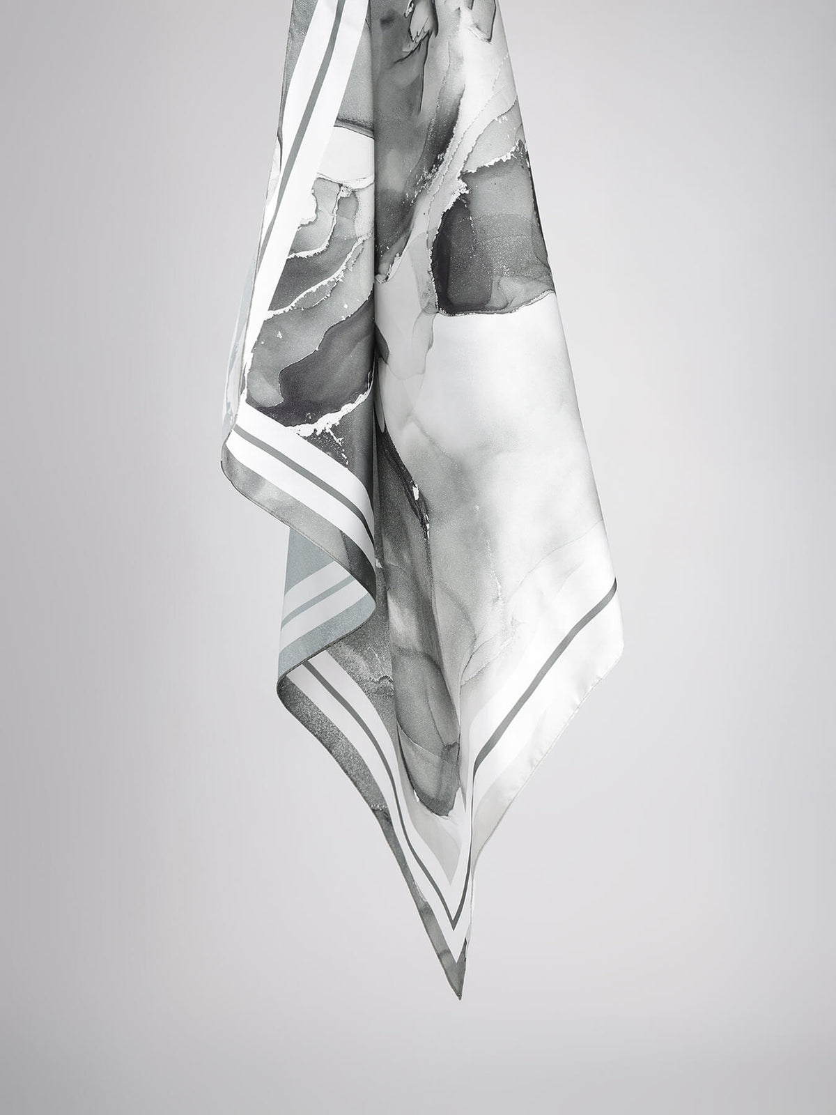 Marble Print Scarf - Grey
