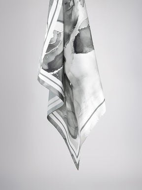 Marble Print Scarf - Grey
