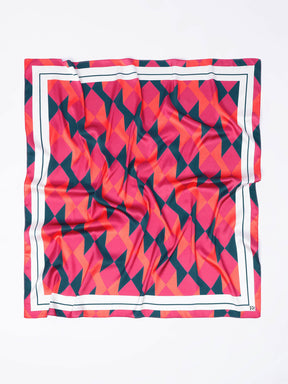 Geometric Print Scarf - Pink