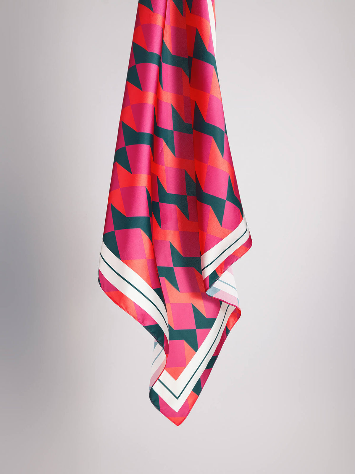 Geometric Print Scarf - Pink