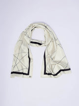 Geometric Print Scarf - White