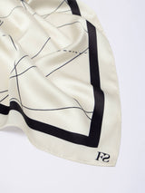 Geometric Print Scarf - White